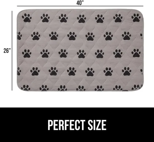 Vista 9 de GORILLA GRIP PREMIUM - Alfombrilla impermeable para mascotas y cama para perros, reutilizable, lavable, a prueba de fugas, almohadillas para jaulas