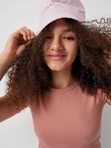 Vista 2 de happy nation Camiseta corta acanalada ajustada de manga corta (talla regular y grande)