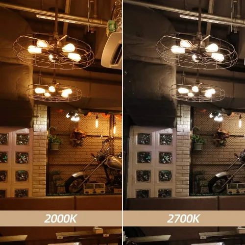 Vista 6 de HESSION Paquete de 6 bombillas Edison, bombillas Edison vintage de 60 W, bombillas Edison de filamento de jaula de ardilla, base E26, vidrio ámbar