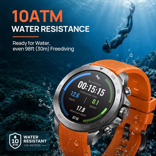 Vista 8 de mibro GS Explorer S Titanium - Reloj inteligente GPS para exteriores con Plata de titanio