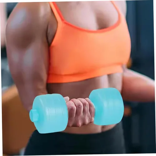 Vista 3 de Mancuerna portátil ajustable rellena de agua, 2 mancuernas de agua de 10 x 4 pulgadas, mancuernas rellenas de peso ajustable, accesorios de gimnasio
