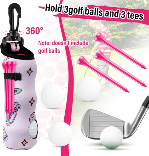 Vista 5 de Liliful Kit de Accesorios de Golf de 12 Piezas, Incluye Bolsa para Pelotas de Golf con Gancho, Toalla, Tees, Marcador de Pelota Magnético