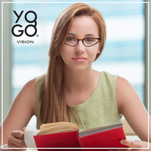Vista 3 de Yogo Vision Reading Glasses Blue Light Blocking Small Cateye Glasses for Women Readers Anti Glare Eyeglasses 5pk