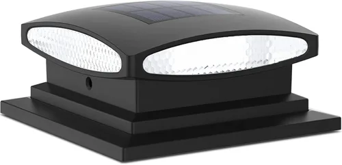 SIEDiNLAR Luces solares para exteriores, 2 modos, 24 LED, funciona con energía solar, para valla de 4 x 4, 5 x 5, 6 x 6 pulgadas, decoración de
