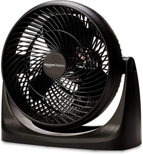 Vista 7 de Amazon Basics Ventilador circulador de aire, ventilador de escritorio para dormitorio, hogar y oficina, con cabezal de inclinación de 90 grados, 3