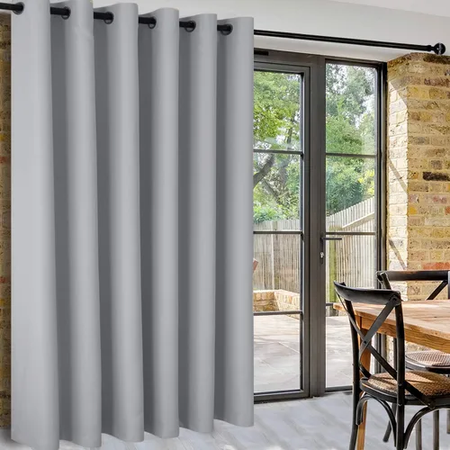 Vista 56 de DWCN Cortina divisora de habitación para total privacidad con bloqueo de luz - Cortinas térmicas para puerta de patio, sala de estar, división