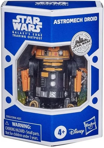STAR WARS Galaxy's Edge Trading Outpost Depot Astromech Droide Negro y Naranja
