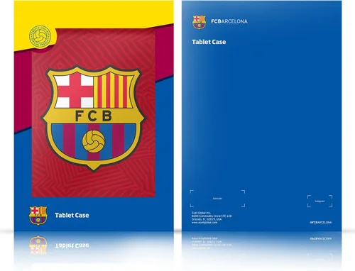 Vista 6 de Head Case Designs Officially Licensed FC Barcelona Neon Barca Graphics Leather Book Wallet Case Cover Compatible with Apple iPad Air 2 (2014)