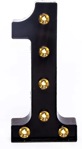 Vista 40 de Foaky Luces LED Negras de Números de Marquesina Letrero Luces de Números de Marquesina que se Iluminan para Luz Nocturna Boda Fiesta de Cumpleaños
