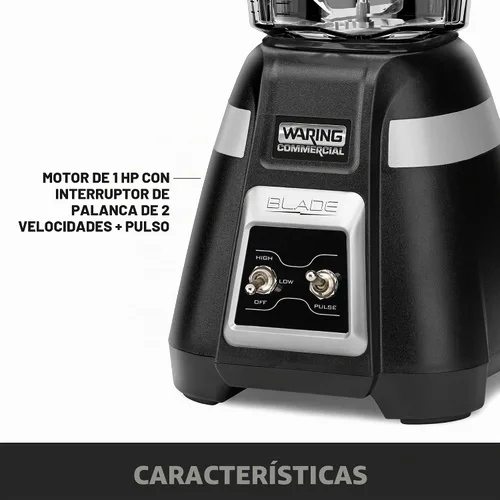 Vista 4 de Waring Batidora de cuchillas con tarro de copoliéster de 48 oz y palanca