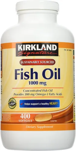 Vista 6 de Kirkland Signature. Aceite de Pescado concentrado con ácidos grasos Omega-3, 800 cápsulas blandas de 0.035 oz