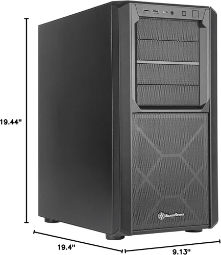 Vista 15 de Silverstone Tecnología Chasis ATX de media torre SETA D1 con alta capacidad de almacenamiento y versatilidad, SST-SED1-B