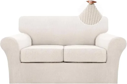 Vista 106 de Fundas de sofá de 4 piezas para sofá de 3 cojines, funda de sofá suave para perros, fundas de sofá lavables con 3 fundas de cojín individuales