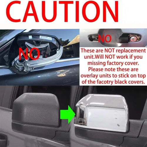 Chrome Door Handle Cover Covers for 2011-2016 Ford Explorer / 2011-2015 Ford Edge w/o Smart keyless