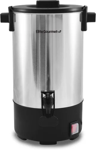Vista 9 de Elite Gourmet Urna de café comercial de 100 tazas y caldera de agua caliente, aislada de doble pared, probada para mantener el café caliente durante