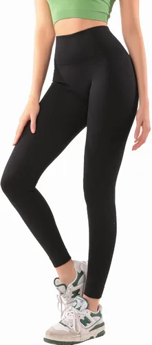 WUIAOCIT Leggings de yoga de cintura alta para mujer, sin costuras, pantalones de entrenamiento para correr, control de abdomen