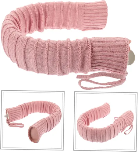 Vista 5 de Bolsa de agua caliente en forma de U con funda de punto extraíble lavable y lavable, bolsa de calor de gel de sílice para el cuidado del cuello