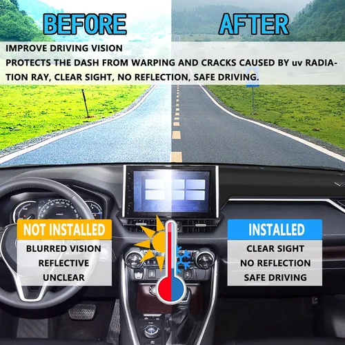 Vista 2 de Cubierta de salpicadero para Toyota RAV4 2024 2023 2022 2021 2020 2019 cubierta de salpicadero cubierta de salpicadero protector almohadilla