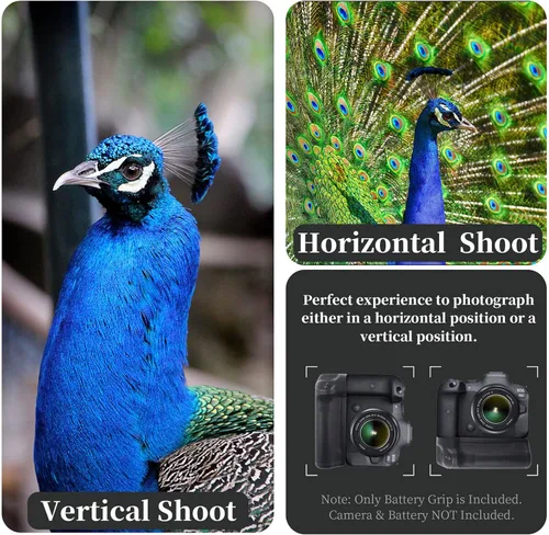 Vista 8 de BM Premium Kit de agarre de batería para cámara digital Canon EOS R5, EOS R5C, EOS R6, EOS R6 II. Incluye repuesto de agarre de batería BG-R10 +