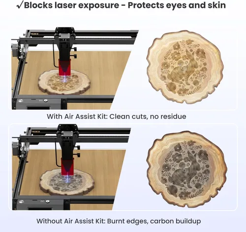 Vista 6 de Kit de Asistencia de Aire para Corte y Grabado Longer con Bomba de Aire, Botón de Interruptor de Actualización, para Grabadores Láser Ray5 10W/20W
