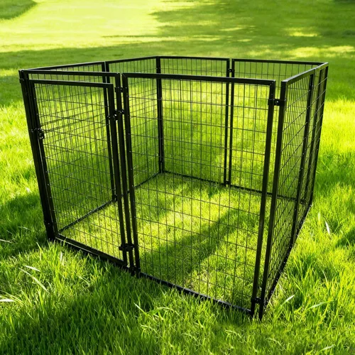 Vista 6 de ALEKO jaula para perro o gato, resistente, corralito, cerca para gallinero, 5 pies x 5 pies x 4 pies