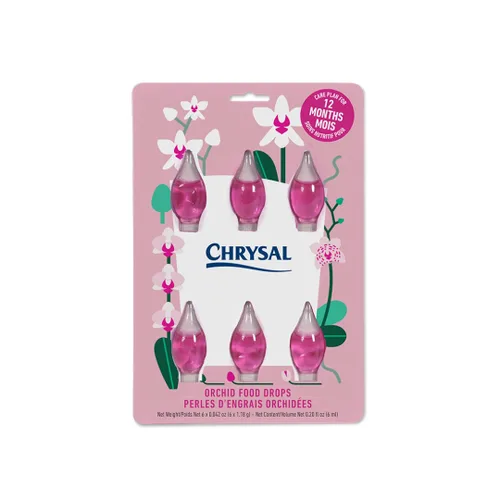 Chrysal Gotas de Alimento para Orquídeas — Cuidado de Orquídeas — Un Paquete para un Suministro de un Año — Alimento Floral Concentrado para Todas