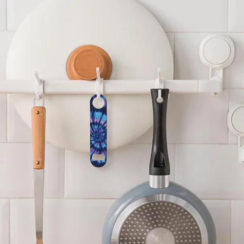 Vista 4 de Abrebotellas de acero inoxidable, abridor de botellas plano, 2 piezas, abridor de botellas de cerveza duradero para el hogar, cocina, bar