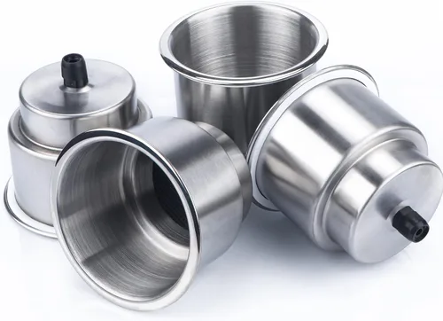 Vista 4 de Marinebaby Soporte para Tazas de Acero Inoxidable con Drenaje para Barco Marino, Caravana (4)