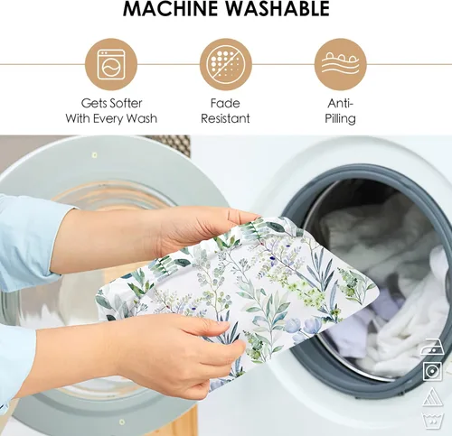 Vista 5 de YIYEA Sábana Bajera con Flores, Sábana Bajera de Bolsillo Profundo de Microfibra Cepillada Doble Premium Tamaño Individual, Sábana Bajera Inferior