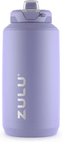 Vista 14 de ZULU Goals - Botella de agua de acero inoxidable con gran capacidad, aislada al vacío Jarra reutilizable con asa Tapa a prueba de fugas