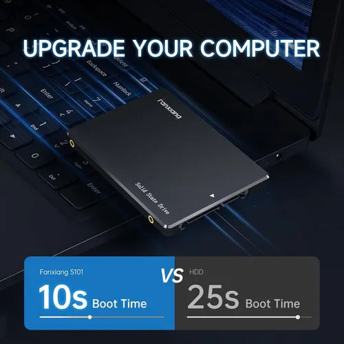 Vista 3 de Fanxiang S101 128 GB SSD SATA III - Unidad de estado sólido interna de 6 Gb/s de 2,5 pulgadas, velocidad de lectura de hasta 550 MB/s, compatible
