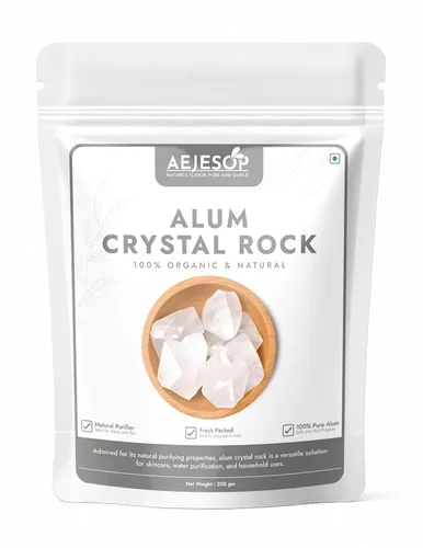 AEJESOP Roca de cristal de alumbre, piedra natural de alumbre, 7 onzas (7.05 oz)