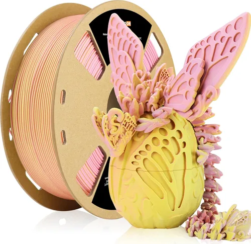 Vista 13 de LOVOON Filamento de ácido poliláctico (PLA) para impresión 3D multicolor, filamento PLA de 0.069 pulgadas, cambio de color doble por ángulo