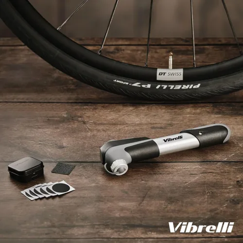 Vista 7 de Vibrelli Mini Bike Pump - Presta & Schrader Bicycle Pump - 120 PSI Tire Pump for Road & MTB - No Valve Changing Needed