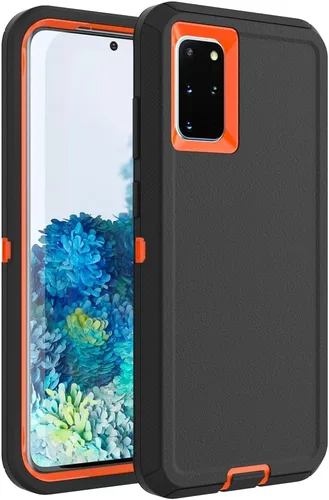Vista 21 de Funda WOGROO para Galaxy Note 8, funda protectora resistente a caídas y golpes de grado pesado y resistente para Samsung Galaxy Note 8, Negro+Naranja