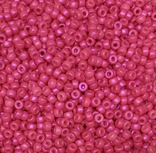 Vista 2 de Cuentas de semillas checas 80 Tutti Frutti Pitahaya Hot Pink (1 onza)