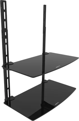 mount-it. LCD, LED, Plasma TV Wall Mount Bracket para cable Box, reproductor de DVD, Stereo Componentes Shelf Negro