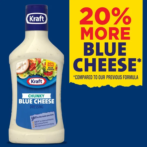 Vista 4 de Kraft Aderezo de queso azul grueso (botella de 16 fl oz)