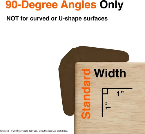 Vista 3 de Roving Cove PreFit (clásico) Protector de esquina para muebles (borde estándar de 15 pies, 4 esquinas), protectores de parachoques a prueba