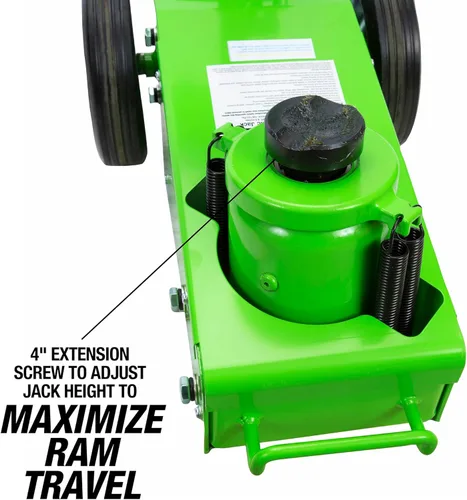 Vista 6 de OEMTOOLS 24851 Gato hidráulico de aire/hidráulico de 22 toneladas, gato de piso resistente, rango de elevación de 8-3/4" a 17-11/16", diseño