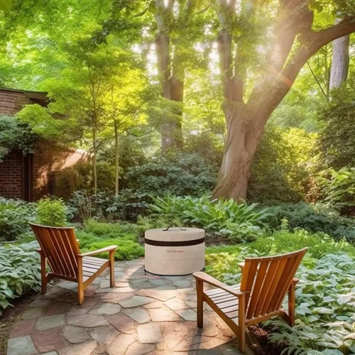 Vista 5 de Cubierta Redonda Impermeable para Fogata 22''D x 16''H Solo Stove Bonfire Refugio Cubierta Protectora para Fogata Cubiertas Duraderas para Muebles