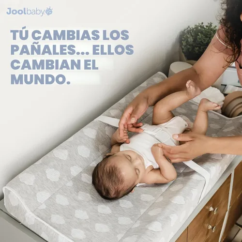 Vista 7 de Jool Baby Serenity Almohadilla de Cambio Suave + Funda Lavable, Antideslizante - Se Adapta a Mesas de Cambio y Cómodas Estándar