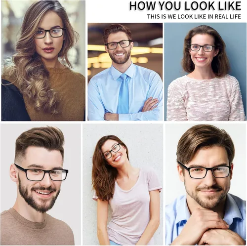 Vista 6 de Reading Glasses for WomenMen Blue Light Blocking, Computer Readers Anti Eye Strain Blocker Eyeglasses 6 Packs