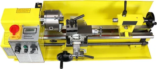 Vista 3 de Erie Tools 7 x 14 Precision Bench Top Mini Metal Milling Lathe Variable Speed 2500 RPM & Digital Readout with 5 pc. Cutter Kit