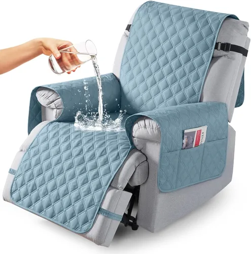 Vista 53 de TAOCOCO Fundas reclinables 100% impermeables, con correas para las piernas, funda de sofá reclinable reversible para silla reclinable, protector