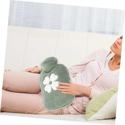 Vista 5 de Lurrose Calentadores de manos para calentar botellas de agua caliente, suministros de invierno, botella de agua caliente con tapa, mini botella