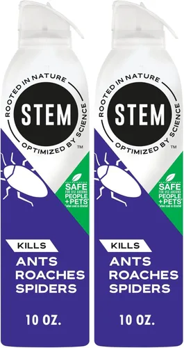 Vista 12 de STEM Mata hormigas, cucarachas y arañas: aerosol para insectos de ingredientes activos a base de plantas, insecticida botánico