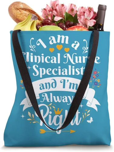 Vista 4 de Enfermera clínica Especialista Siempre Derecho Apreciación CNS Semana Tote Bag