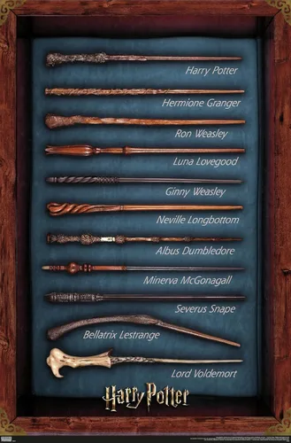 Vista 9 de Trends International The Wizarding World: Harry Potter - Póster de pared de varitas, 14.725 x 22.375 pulgadas, versión enmarcada de madera de granero