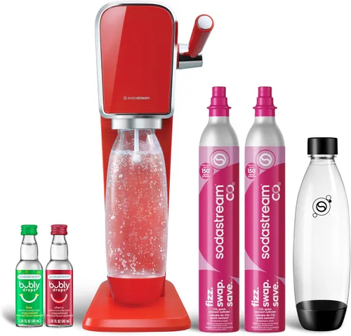 Vista 12 de SodaStream - Máquina de agua con gas ART PAQUETE DE VALOR Sistema de CO2 CQC Incluye 2 cilindros de CO2, 2 botellas de 32 onzas líquidas aptas